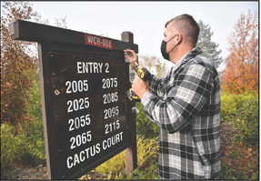 Evacuation Zone signs being installed throughout Rossmoor